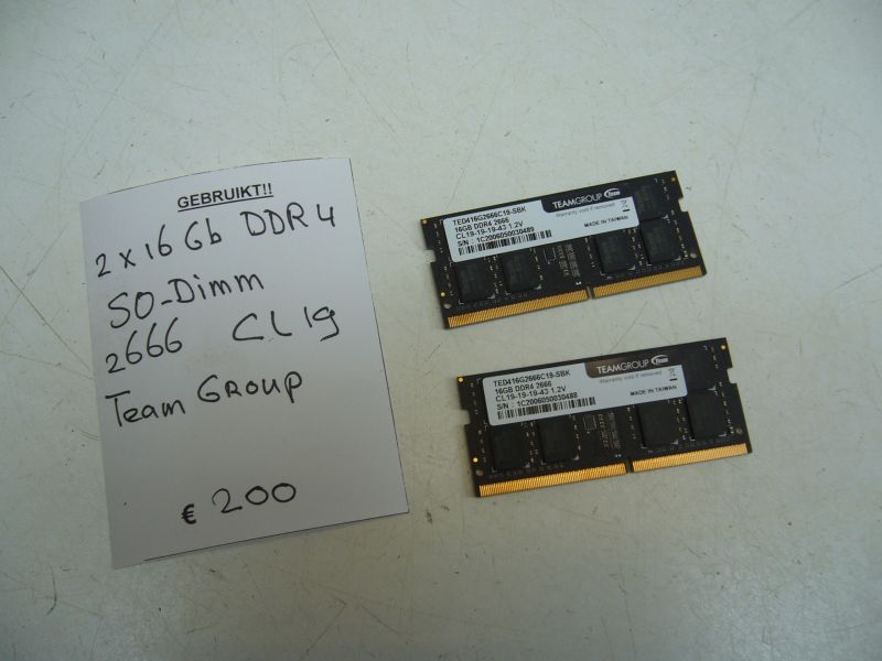 2x 16Gb DDR4 MEMORY  SO-Dimm